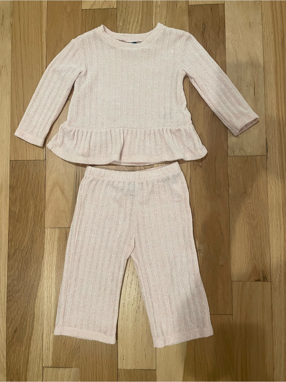 Light Pink Peplum Set size 12-18 month